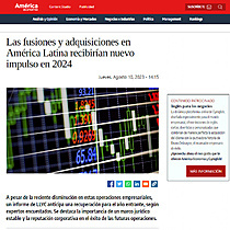 Las fusiones y adquisiciones en Amrica Latina recibiran nuevo impulso en 2024